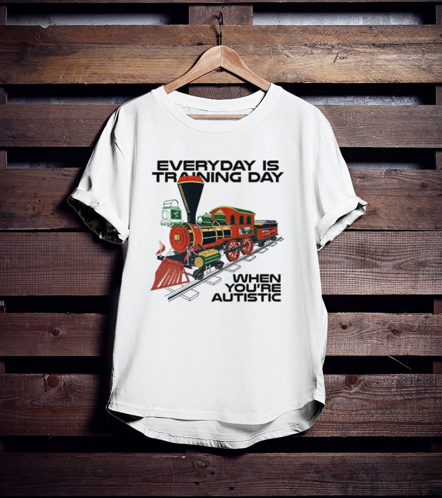 Everyday Is Training Day When You’re Autistic Colorful Train T-Shirt