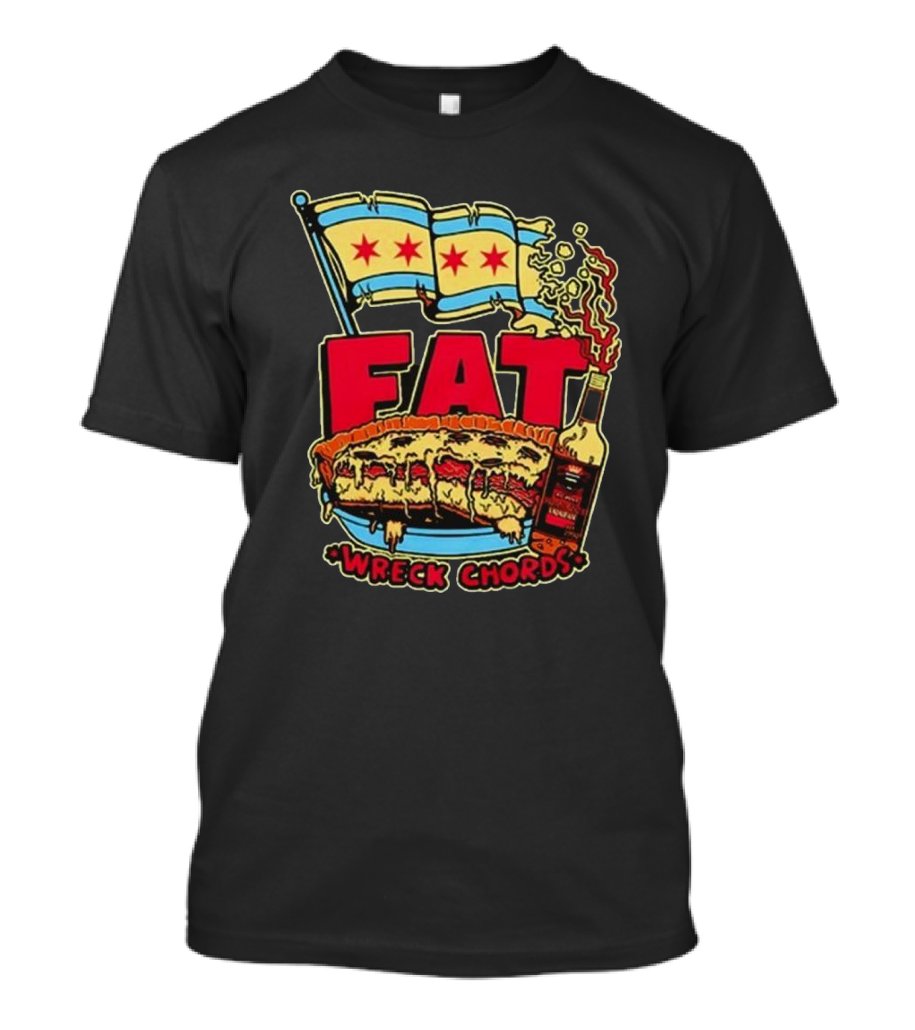 Fat Wreck Chords Chicago IL Deep Dish Pizza And Whiskey September 19 T-Shirt