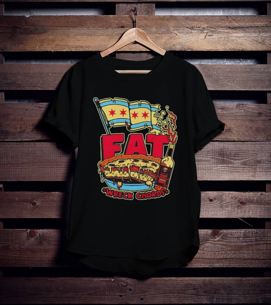 Fat Wreck Chords Chicago IL Deep Dish Pizza And Whiskey September 19 T-Shirt