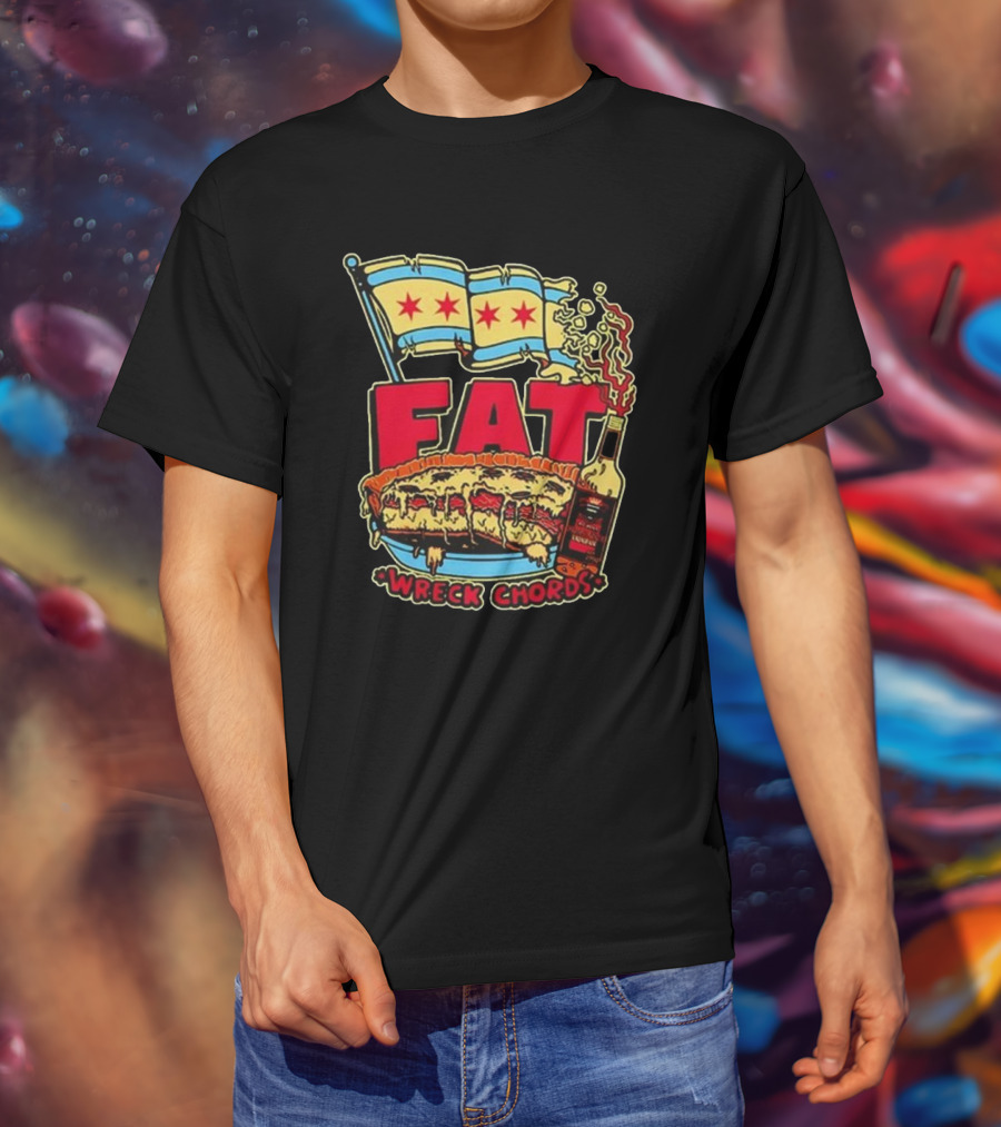 Fat Wreck Chords Chicago IL Deep Dish Pizza And Whiskey September 19 T-Shirt