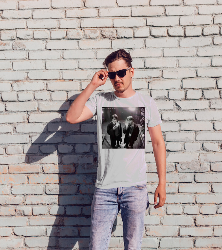 Harry And Ron Smoking Hogwarts CCTV Aesthetic T-Shirt
