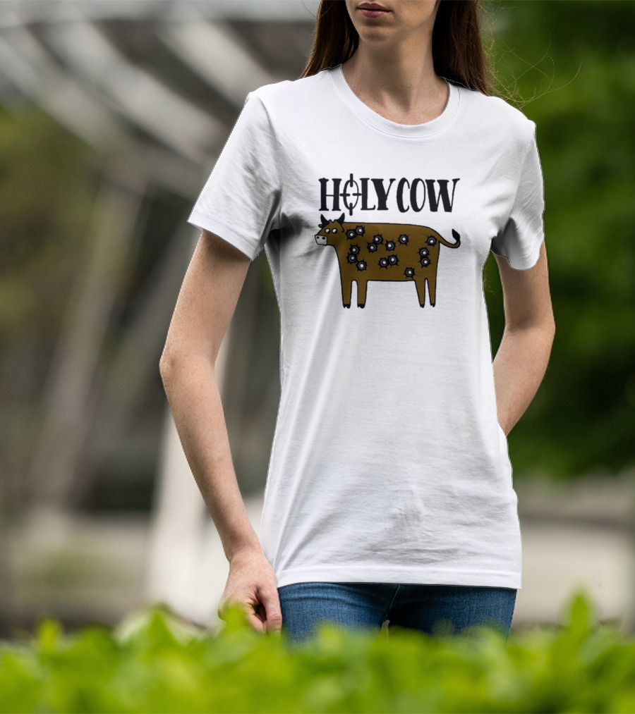 Kentucky Ballistics Holy Cow With Bullet Holes T-Shirt