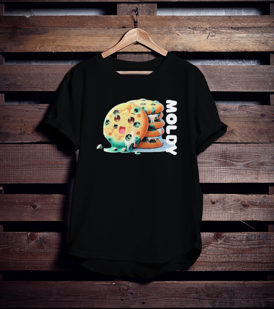 Moldy Cookies Stack With Cute Melting Face T-Shirt