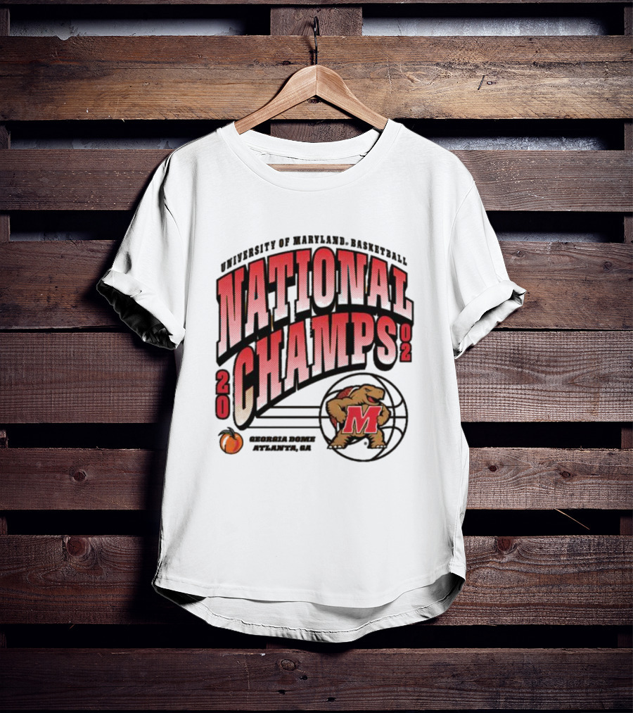 University Of Maryland Basketball 2002 National Champs Georgia Dome Atlanta T-Shirt