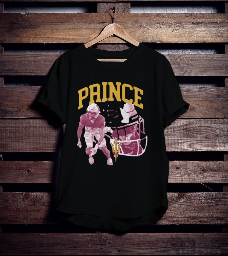 PRINCE Dorbah Arizona State Sun Devils Football Player Action And Helmet T-Shirt