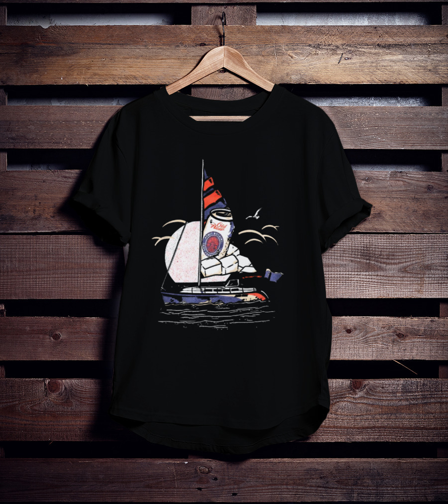 Old Milwaukee Can Sailboat Retro T-Shirt
