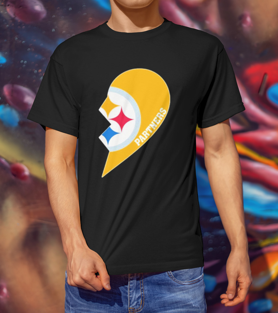 Steelers Partners Half Heart Logo Emblem T-Shirt