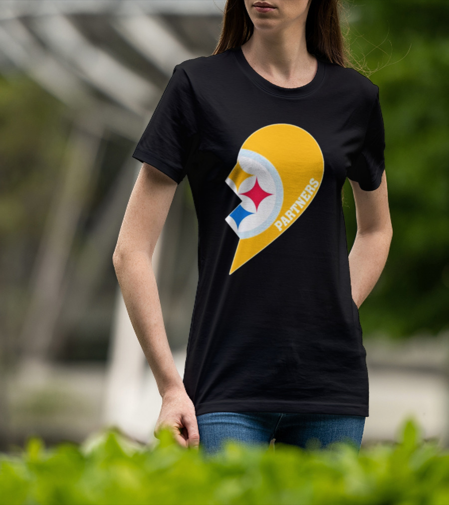 Steelers Partners Half Heart Logo Emblem T-Shirt