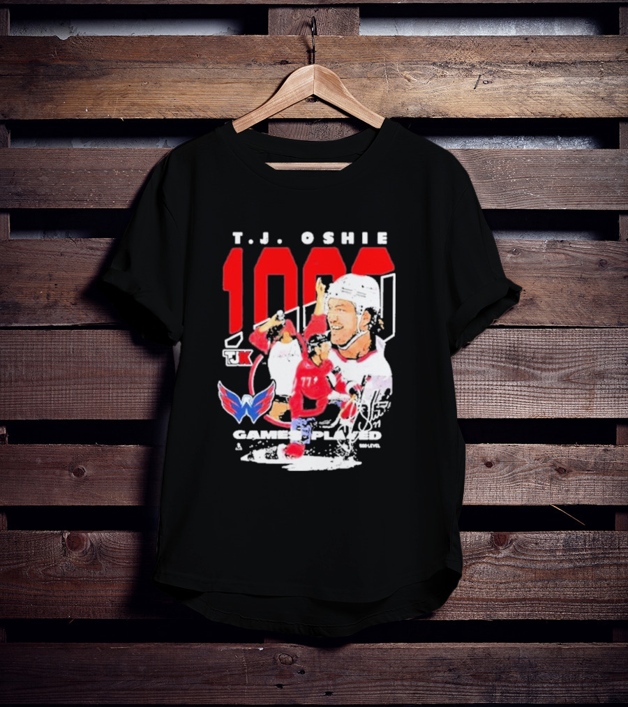 T.J. Oshie 1000 Games Played Washington Capitals TJ1k T-Shirt