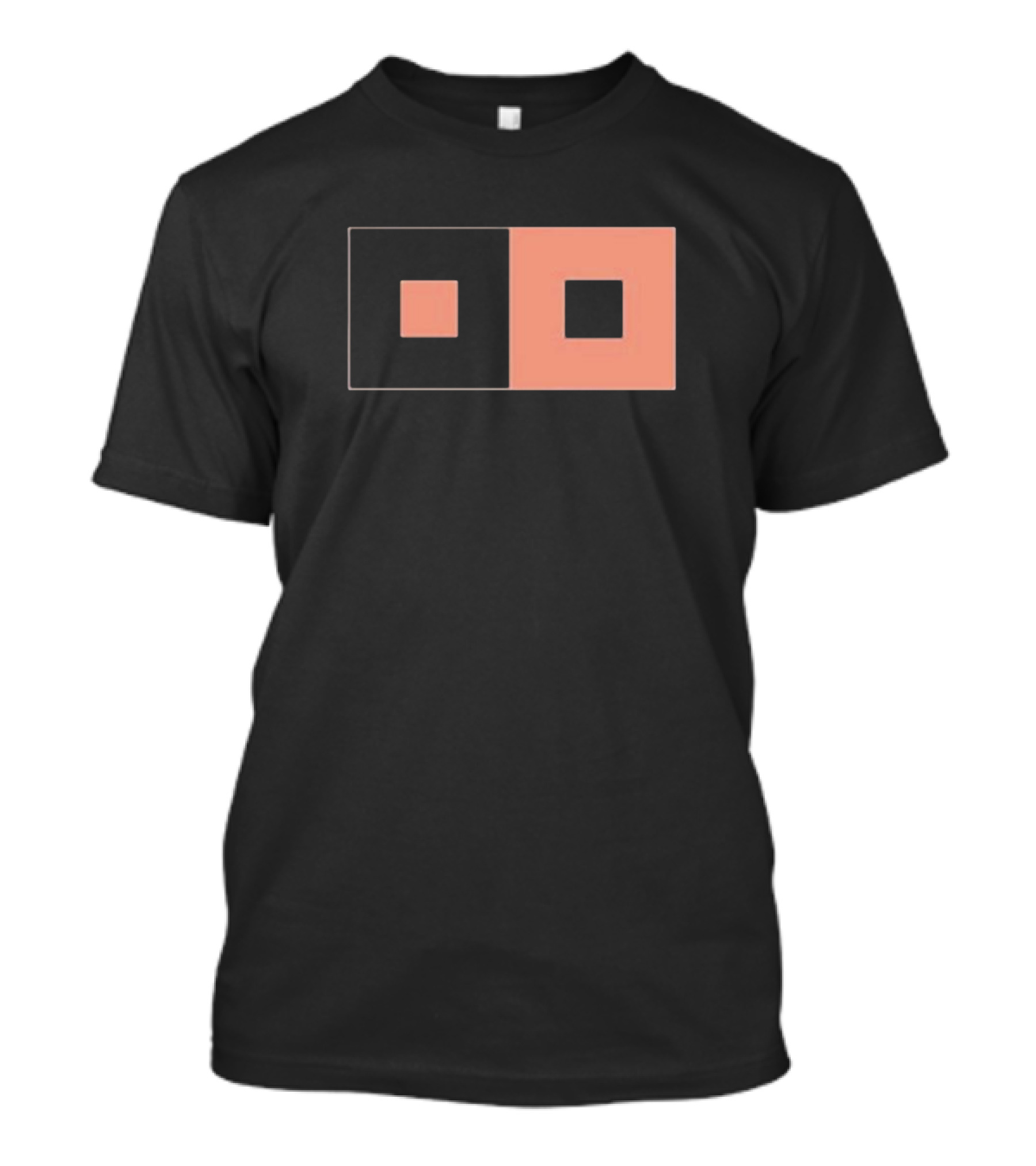 Sable Inverse Squares Minimalist Geometric T-Shirt