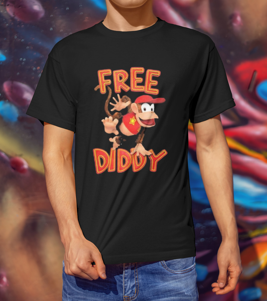 Shithead Steve Free Diddy Kong Nintendo T-Shirt