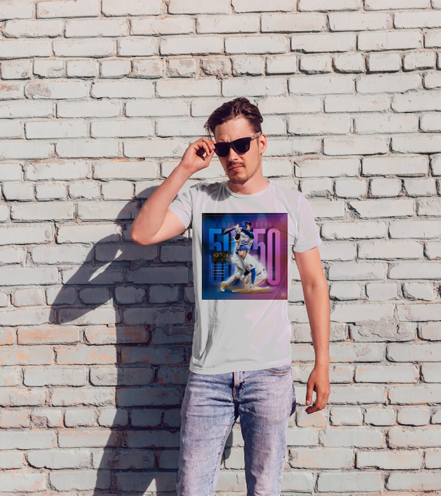 Shohei Ohtani 50/50 First Player MLB History 50 Home Runs And Steals Dodgers T-Shirt