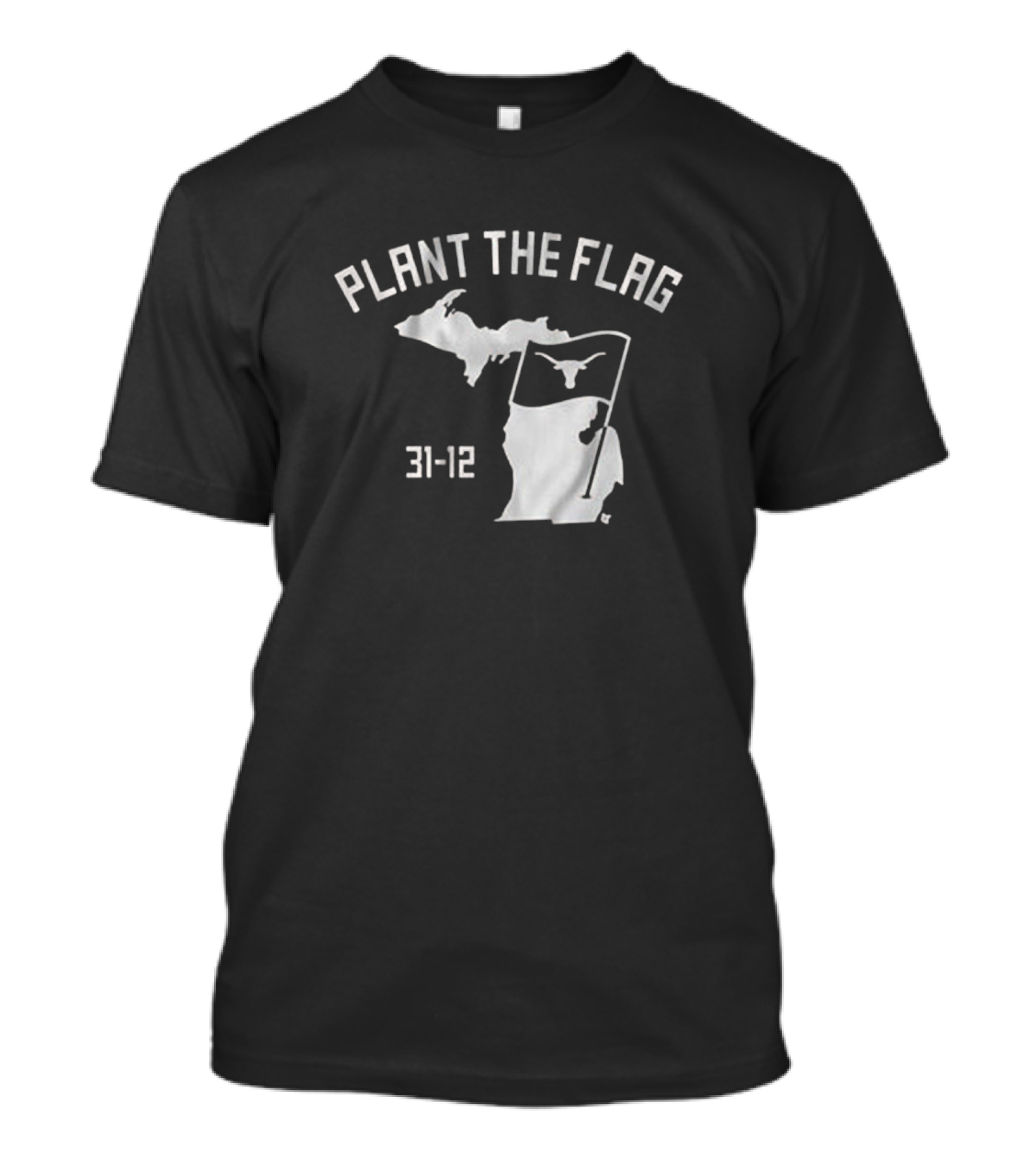 Plant The Flag 31-12 Texas Longhorns Outline T-Shirt