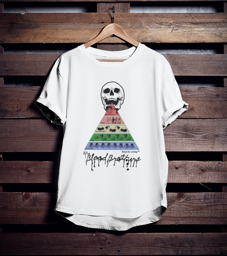 The Blood Brothers Keys To Living Pyramid Skull T-Shirt