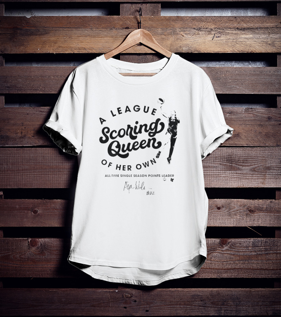 Las Vegas Aces A’ja Wilson A League Of Her Own Scoring Queen All-Time Single Season Points Leader Signature #22 T-Shirt