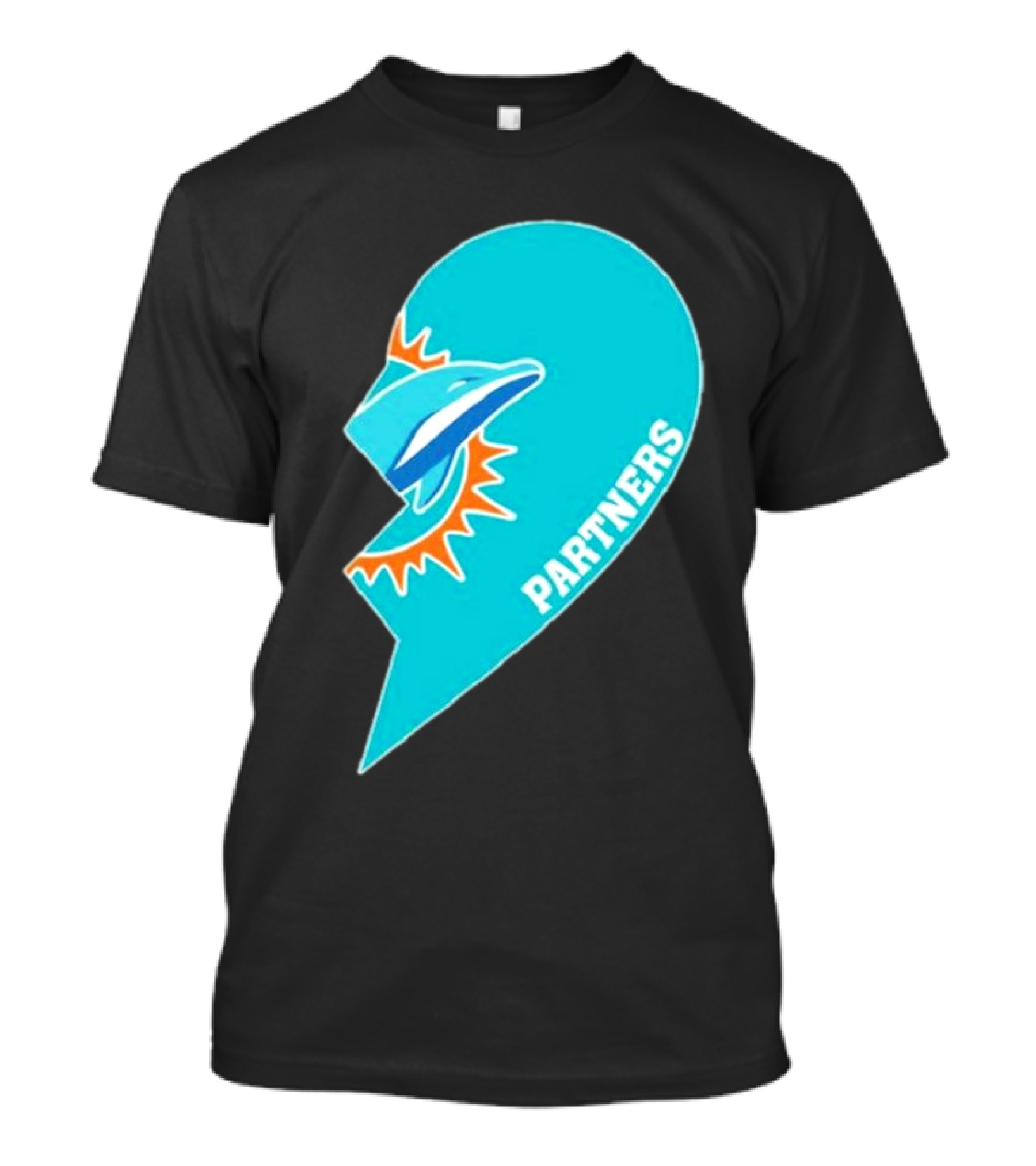 Miami Dolphins Partners Half Heart T-Shirt