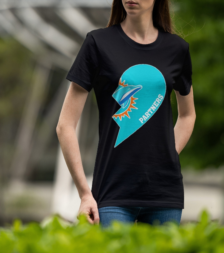 Miami Dolphins Partners Half Heart T-Shirt