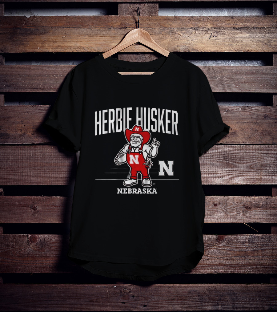 Nebraska Herbie Husker Football Mascot N T-Shirt