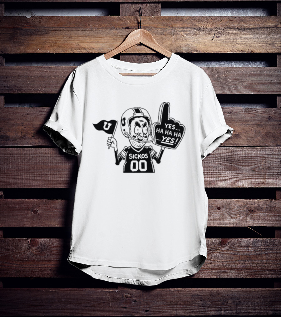 Sickos 00 Sports Fanatic Yes Ha Ha Ha U Finger Foam T-Shirt