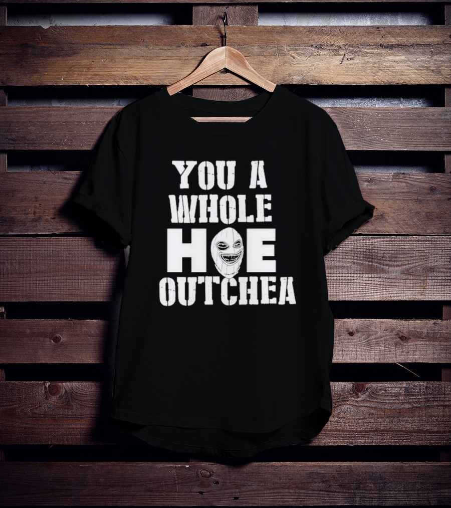 Beaucoup Jokes You A Whole Hoe Outchea Masked Face T-Shirt