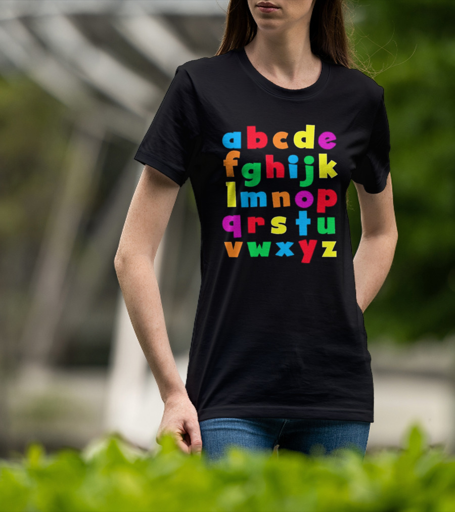 Colorful Alphabet Educational ABCs For Kids Learning T-Shirt