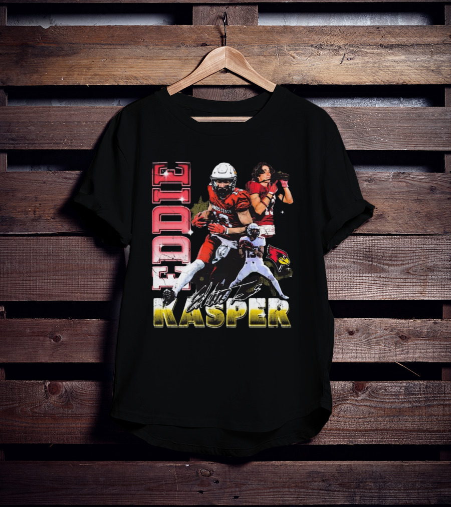 Eddie Kasper Illinois State Redbirds Football Vintage Signature T-Shirt