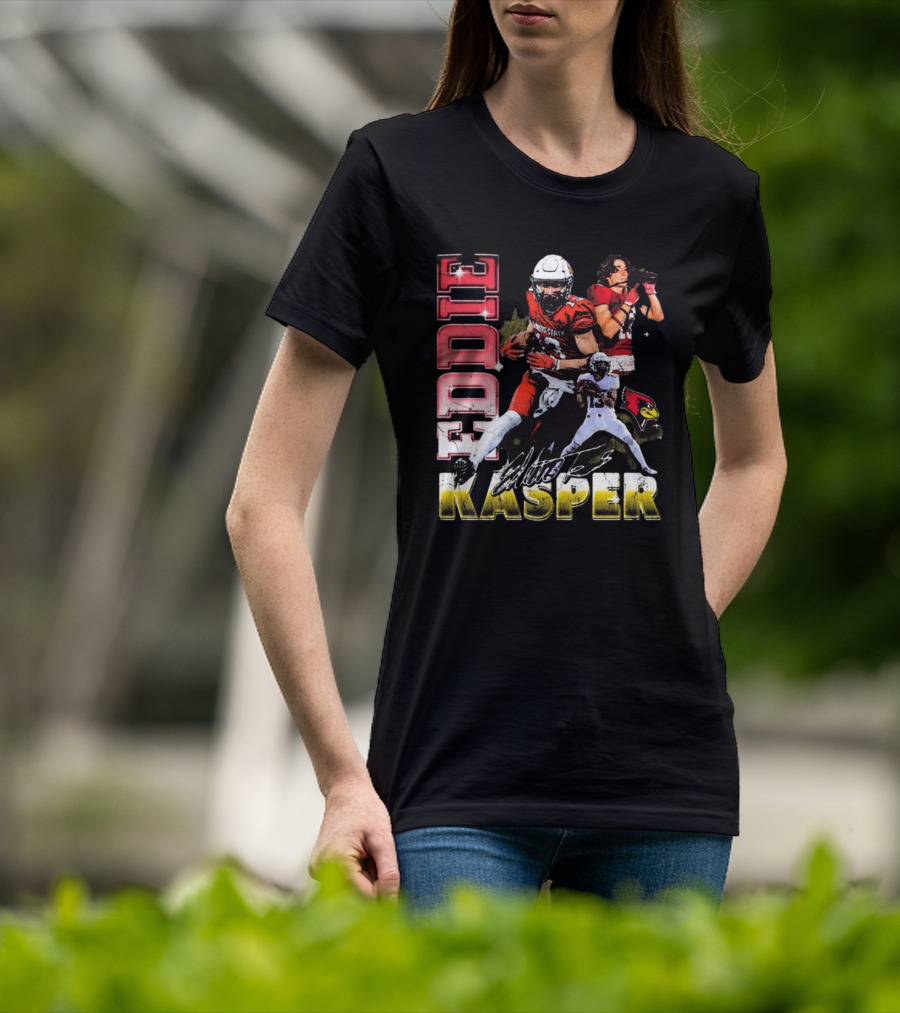 Eddie Kasper Illinois State Redbirds Football Vintage Signature T-Shirt