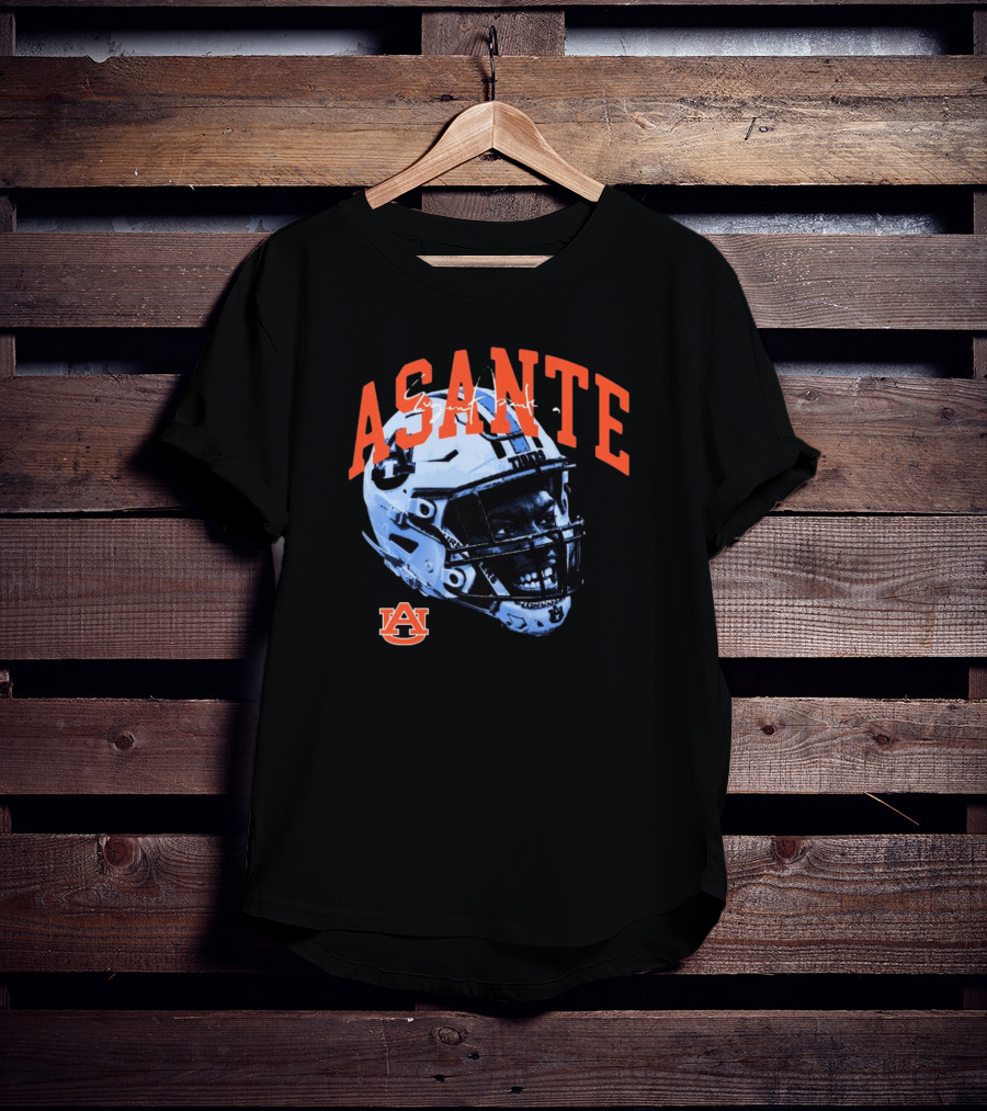 Asante Eugene Arch Auburn Tigers Signature Helmet T-Shirt