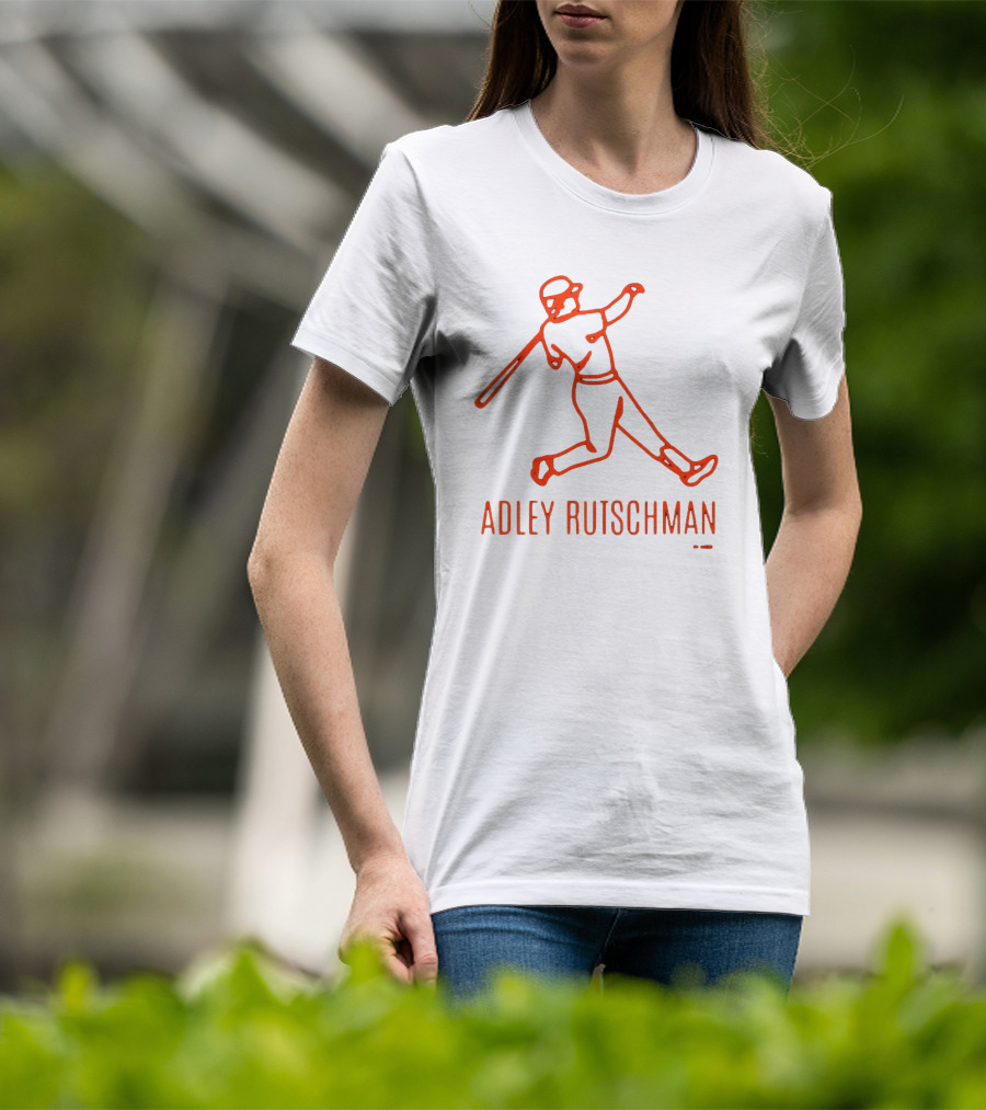Adley Rutschman Lean Back Baltimore Orioles MLB Outline T-Shirt