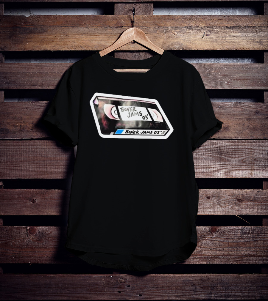 Boner Jams 03' VHS Cassette Tape Retro Spoof T-Shirt