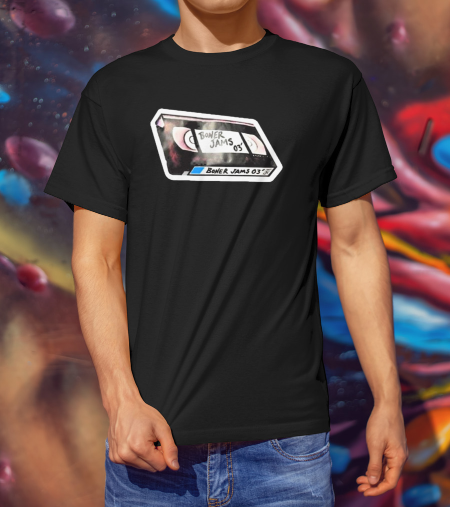 Boner Jams 03' VHS Cassette Tape Retro Spoof T-Shirt