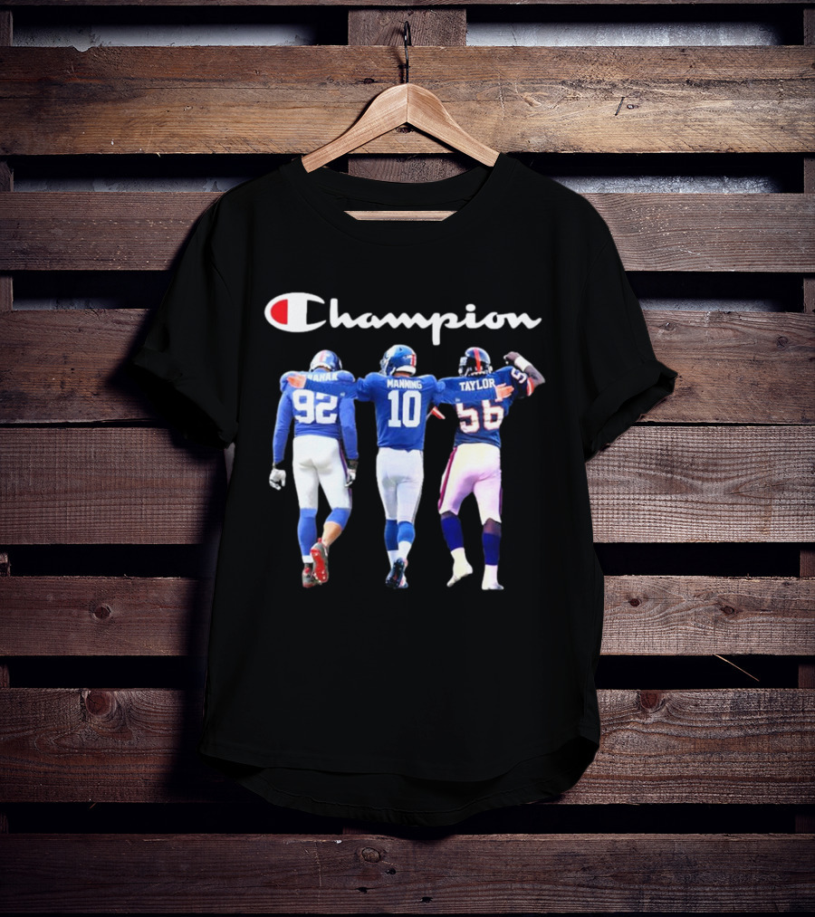 Champion Strahan Manning Taylor New York Giants Signatures T-Shirt