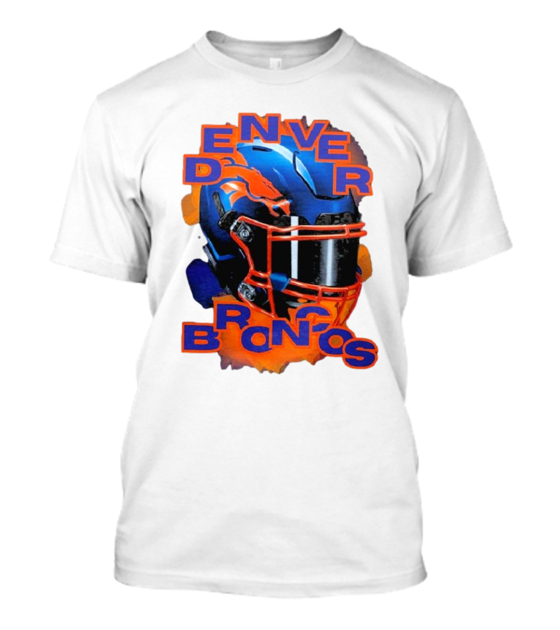 Denver Broncos Helmet Team Sports T-Shirt