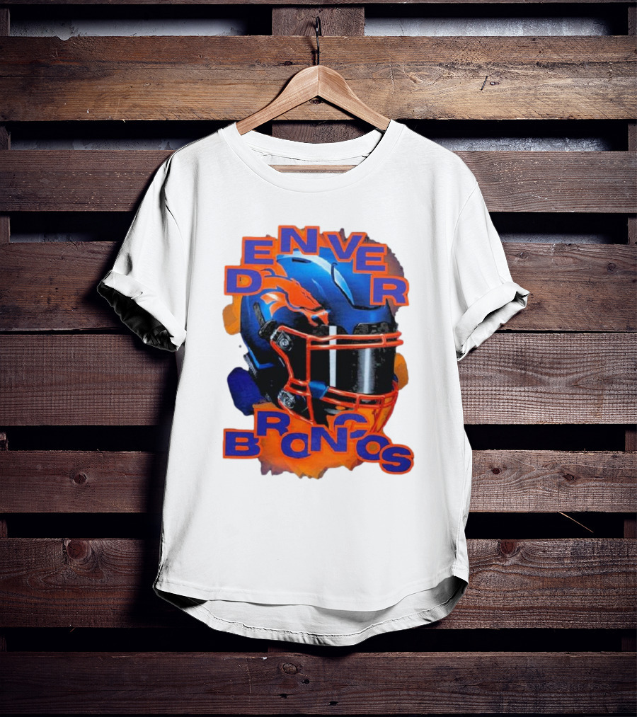 Denver Broncos Helmet Team Sports T-Shirt