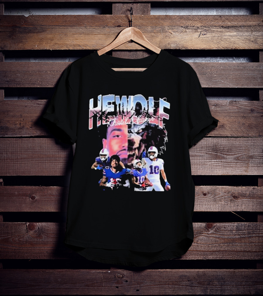 HeWolf Khalil Shakir Buffalo Bills NFL Players Wolf Fusion T-Shirt