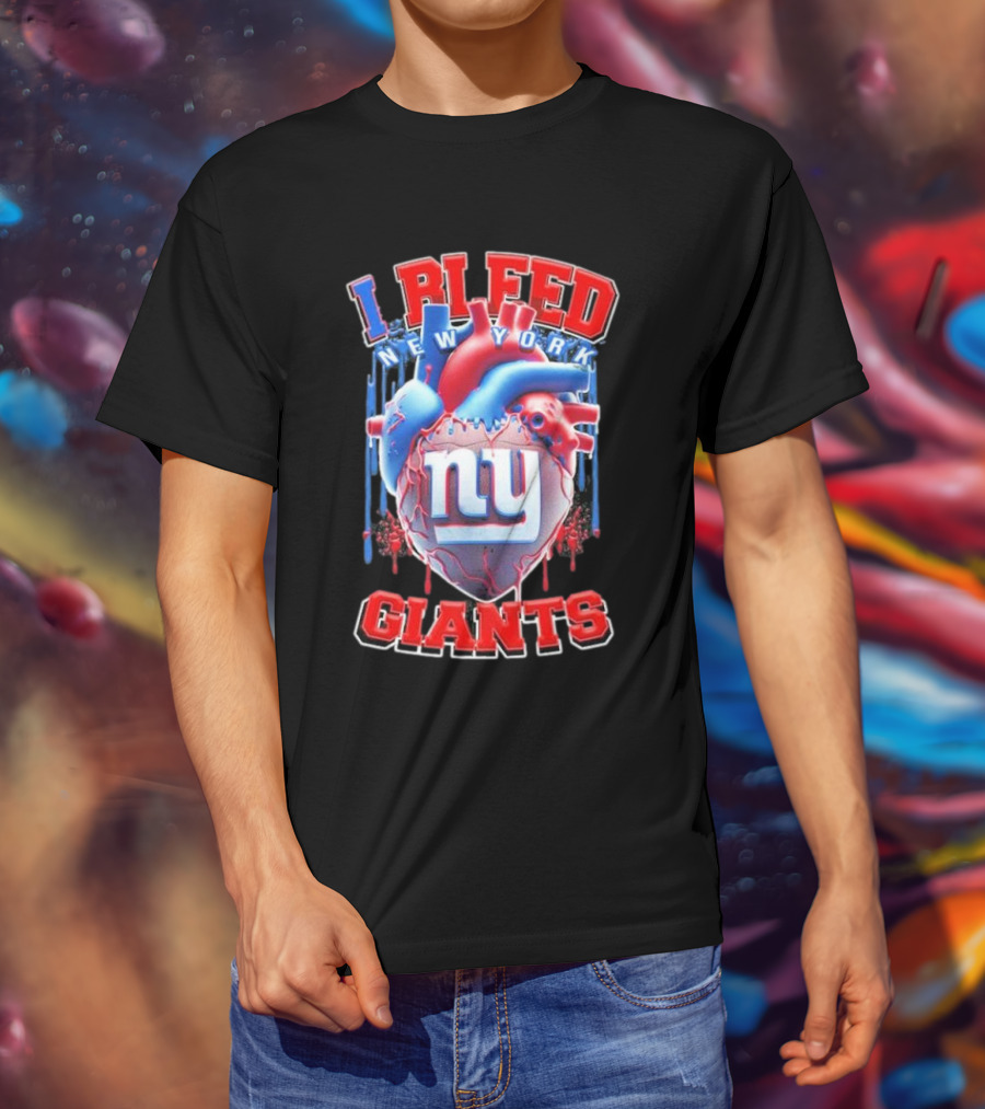 I Bleed New York Giants Ny Heart T-Shirt