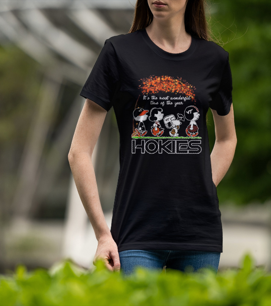 It’s The Most Wonderful Time Of The Year Hokies VT Peanuts Characters T-Shirt