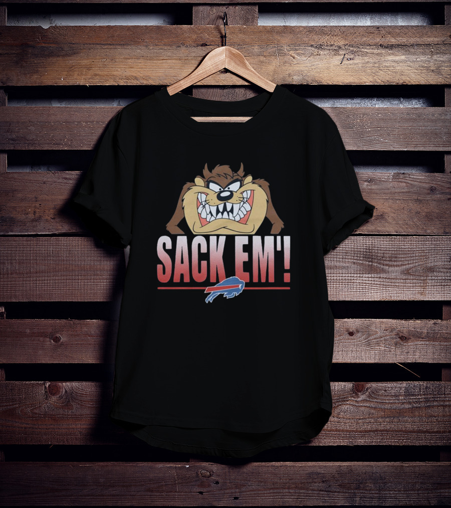 Looney Tunes Taz Sack Em Buffalo Bills NFL T-Shirt