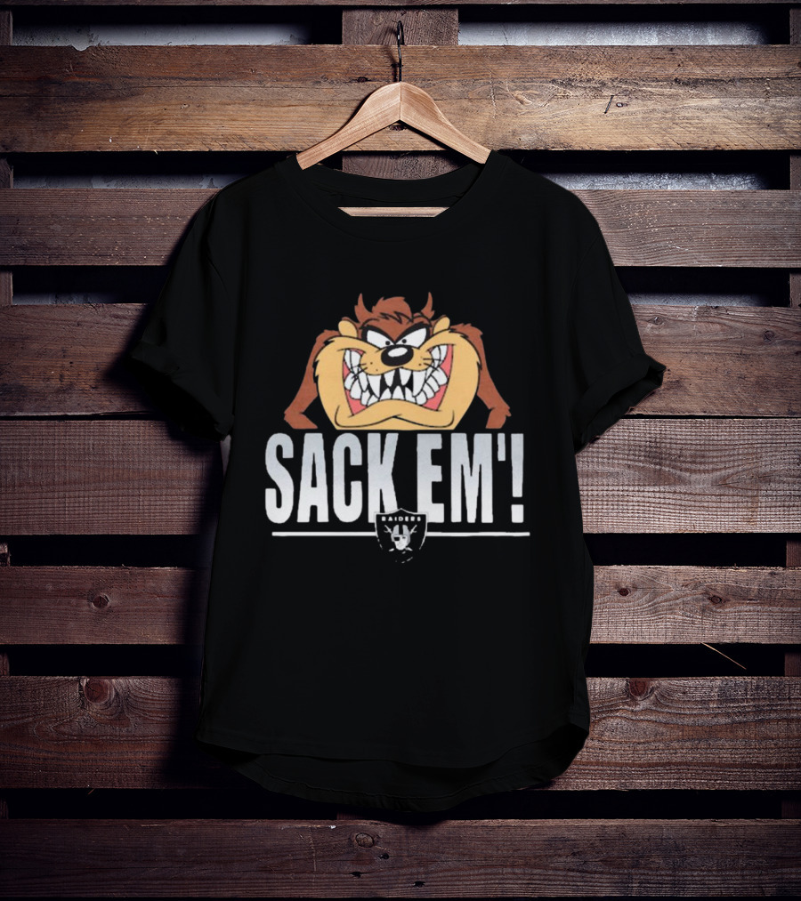 Looney Tunes Taz Sack Em’ Las Vegas Raiders NFL T-Shirt