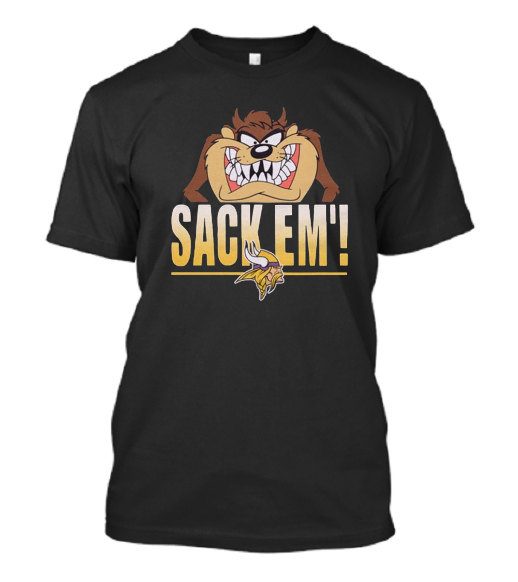 Looney Tunes Taz Sack Em’ Minnesota Vikings NFL T-Shirt