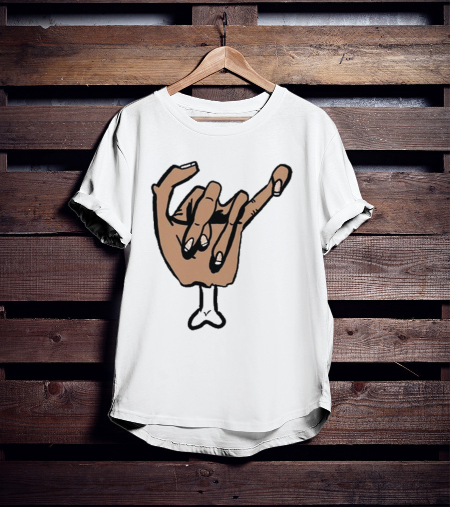 Ricky Berwick Crippled Bone Hand Gesture T-Shirt