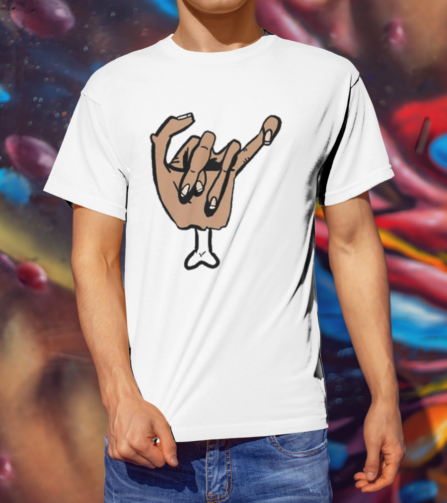 Ricky Berwick Crippled Bone Hand Gesture T-Shirt