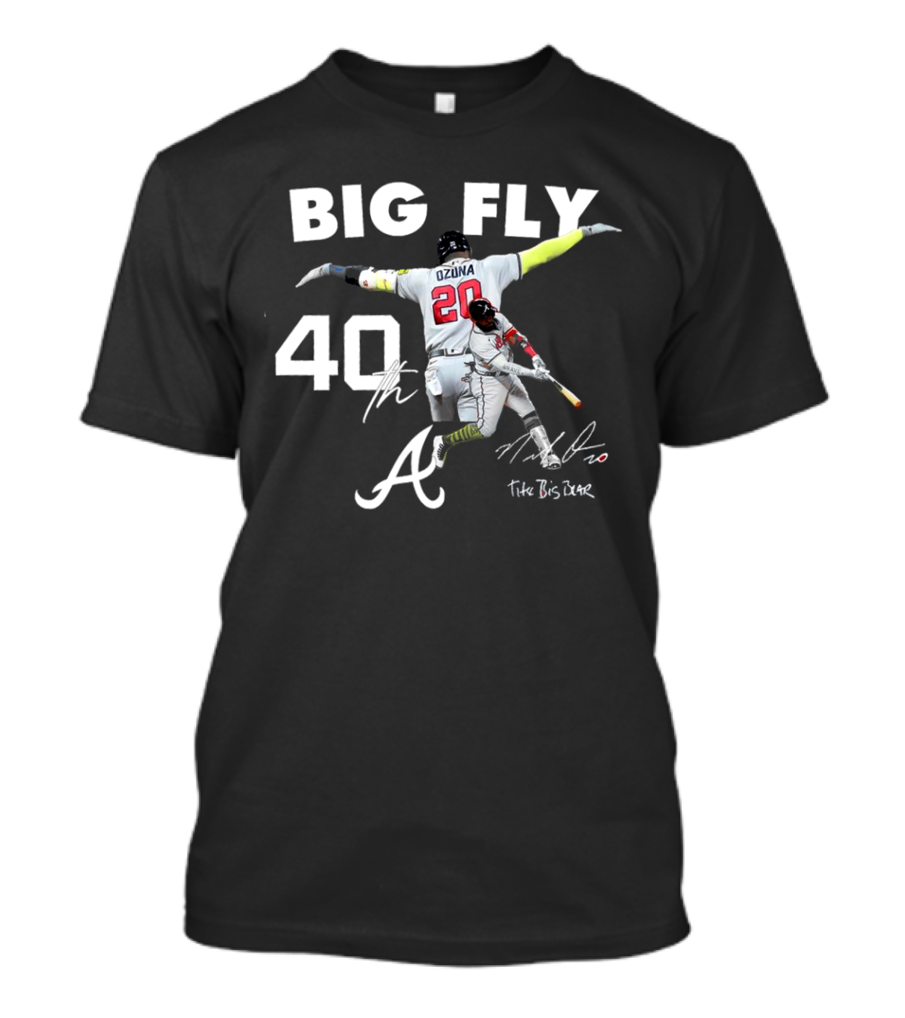 Big Fly 40th Braves Acuna Jr The Big Bear Ozuna 20 T-Shirt