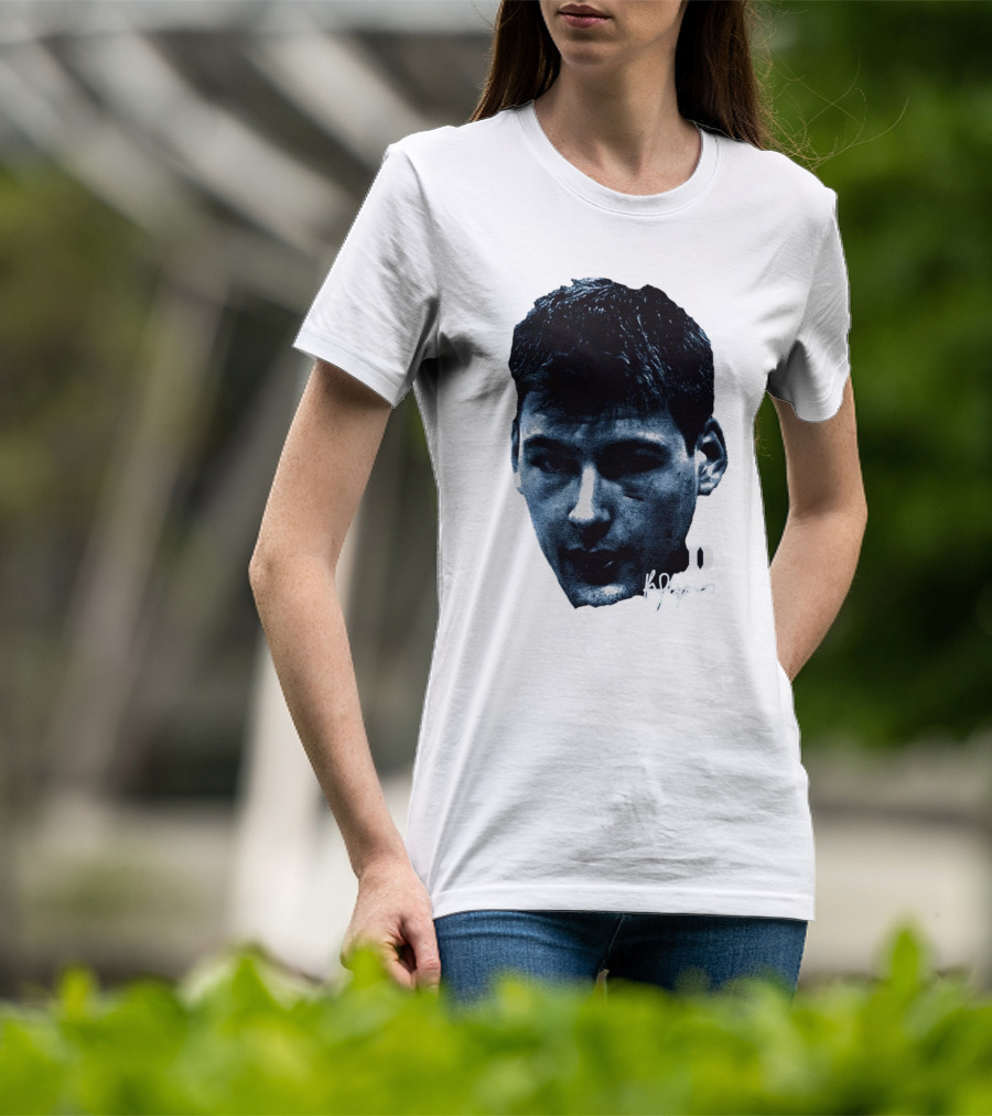 Kyle Filipowski Duke Blue Devils Signature Big Head Image T-Shirt