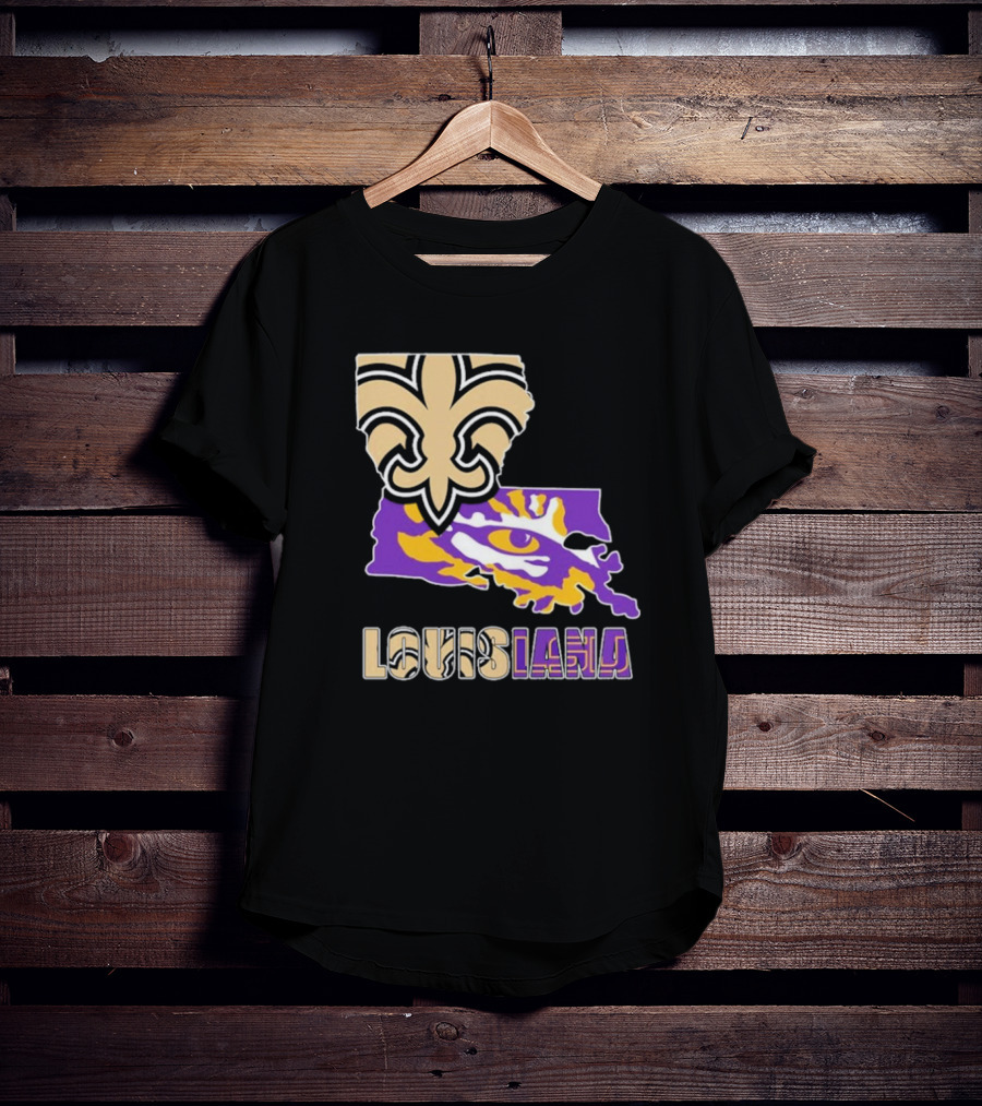 Louisiana Fleur-de-lis And Tiger Eye Graphics T-Shirt