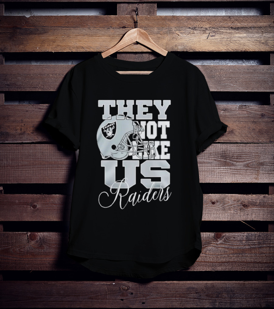 They Not Like Us Raiders Football Helmet T-Shirt