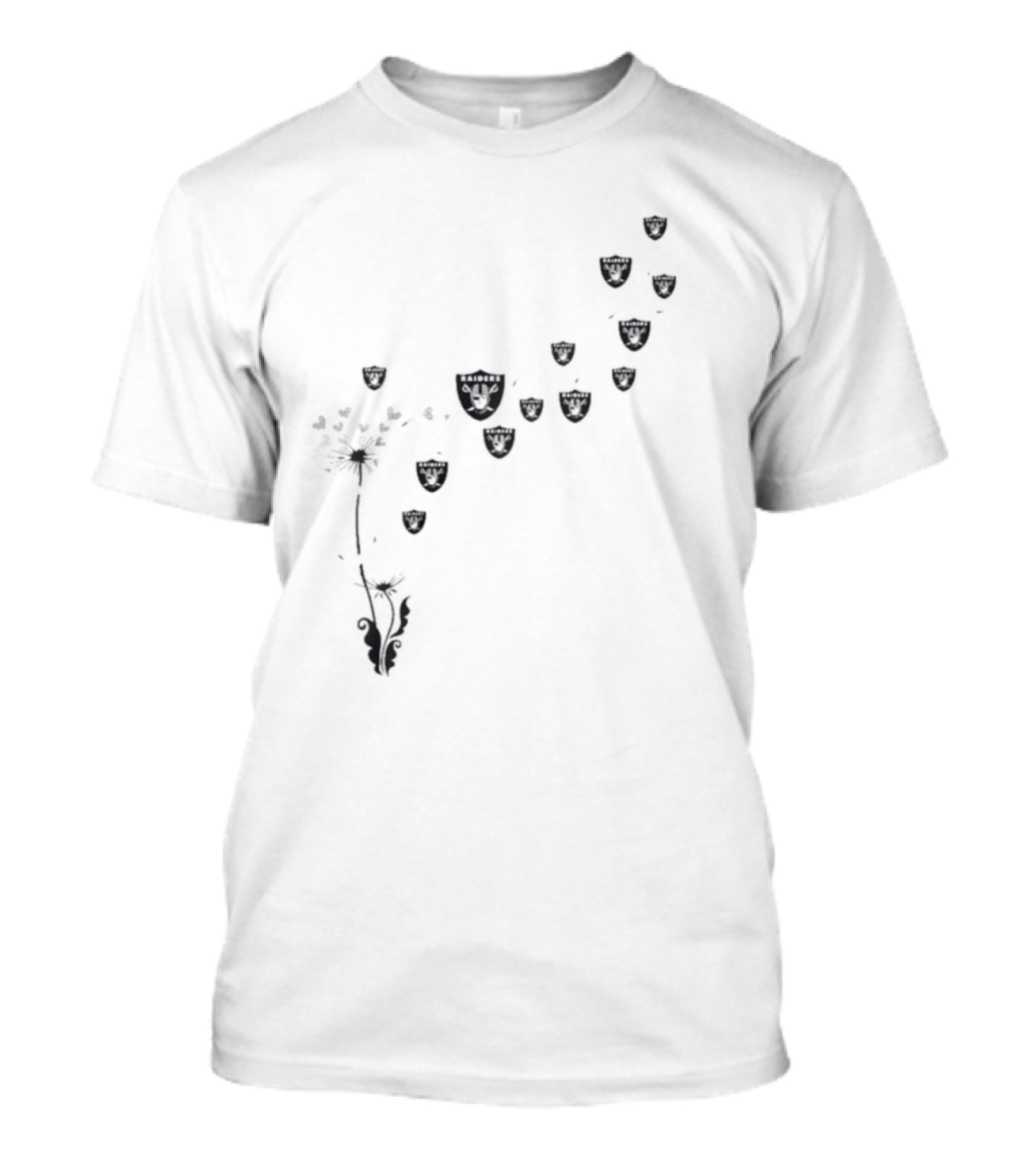 Las Vegas Raiders Dandelion Floral Emblem T-Shirt