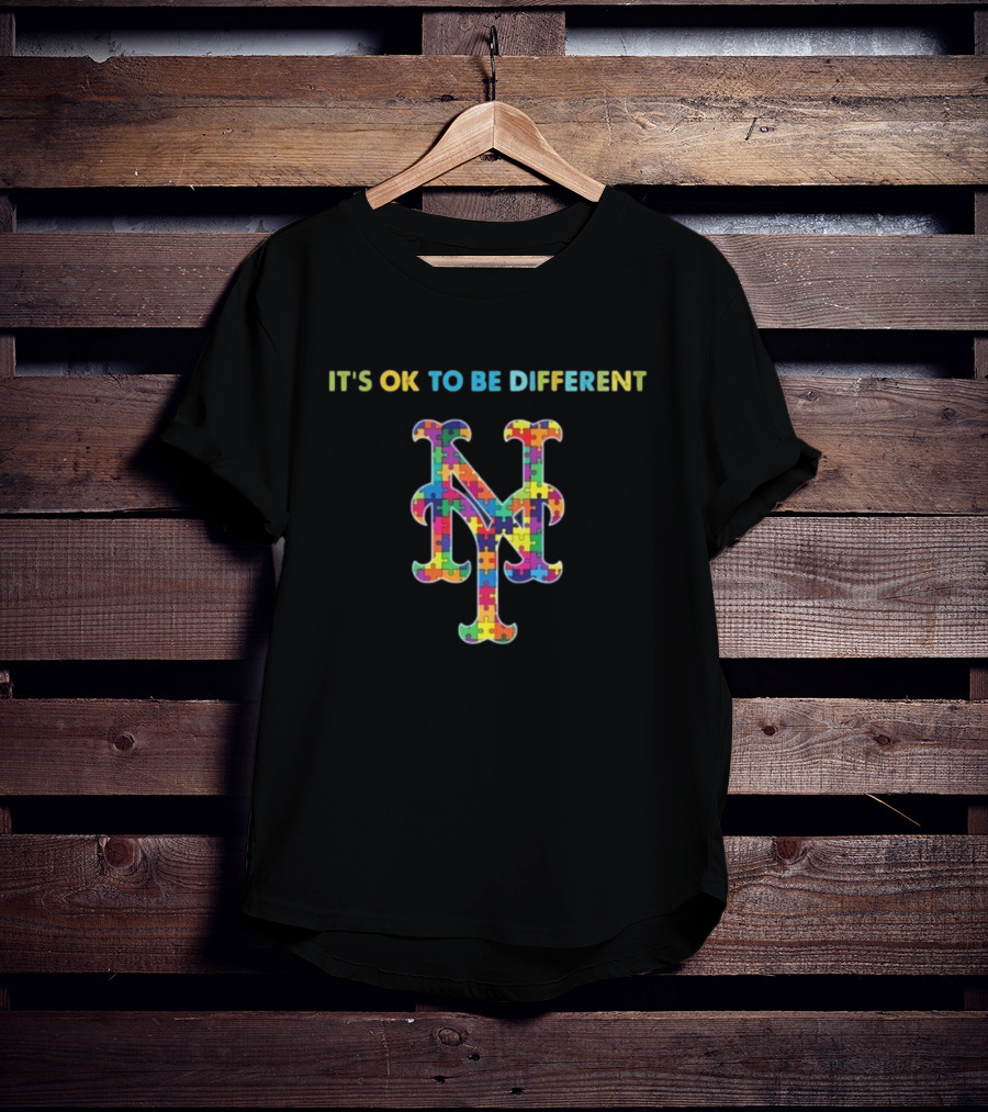 New York Mets It's Ok To Be Different Autism T-Shirt