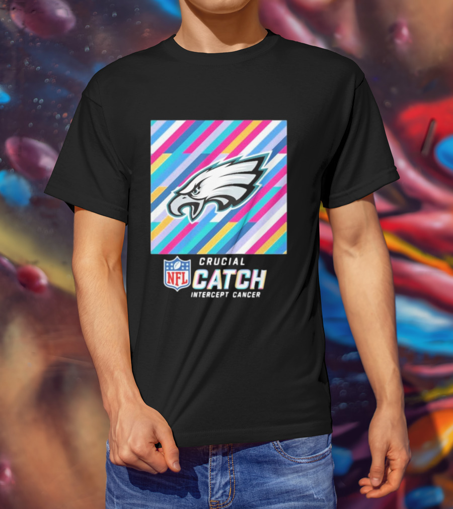 NFL Crucial Catch Intercept Cancer Philadelphia Eagles T-Shirt