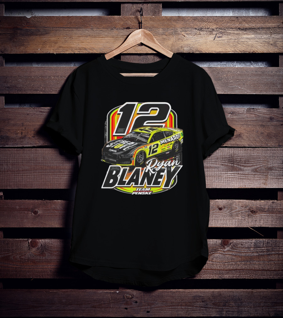 Menards Ryan Blaney Team Penske 12 NASCAR Racing Car T-Shirt